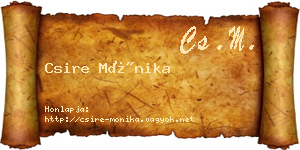 Csire Mónika névjegykártya