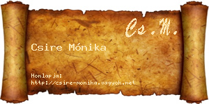 Csire Mónika névjegykártya
